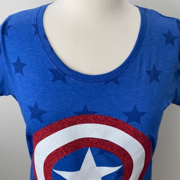 Captain America Custom Made Shirt Sz M - Picture 3 of 6
